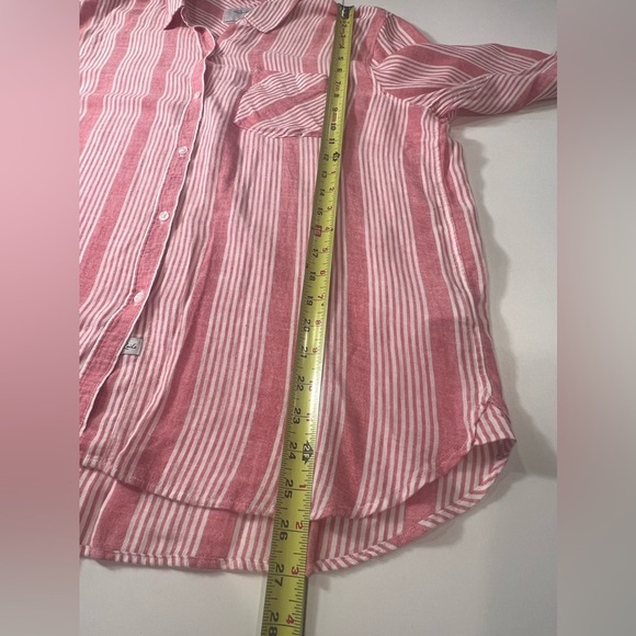 Rails Large Button Down Red Strips Front Pocket Long Sleeve - Picture 7 of 11